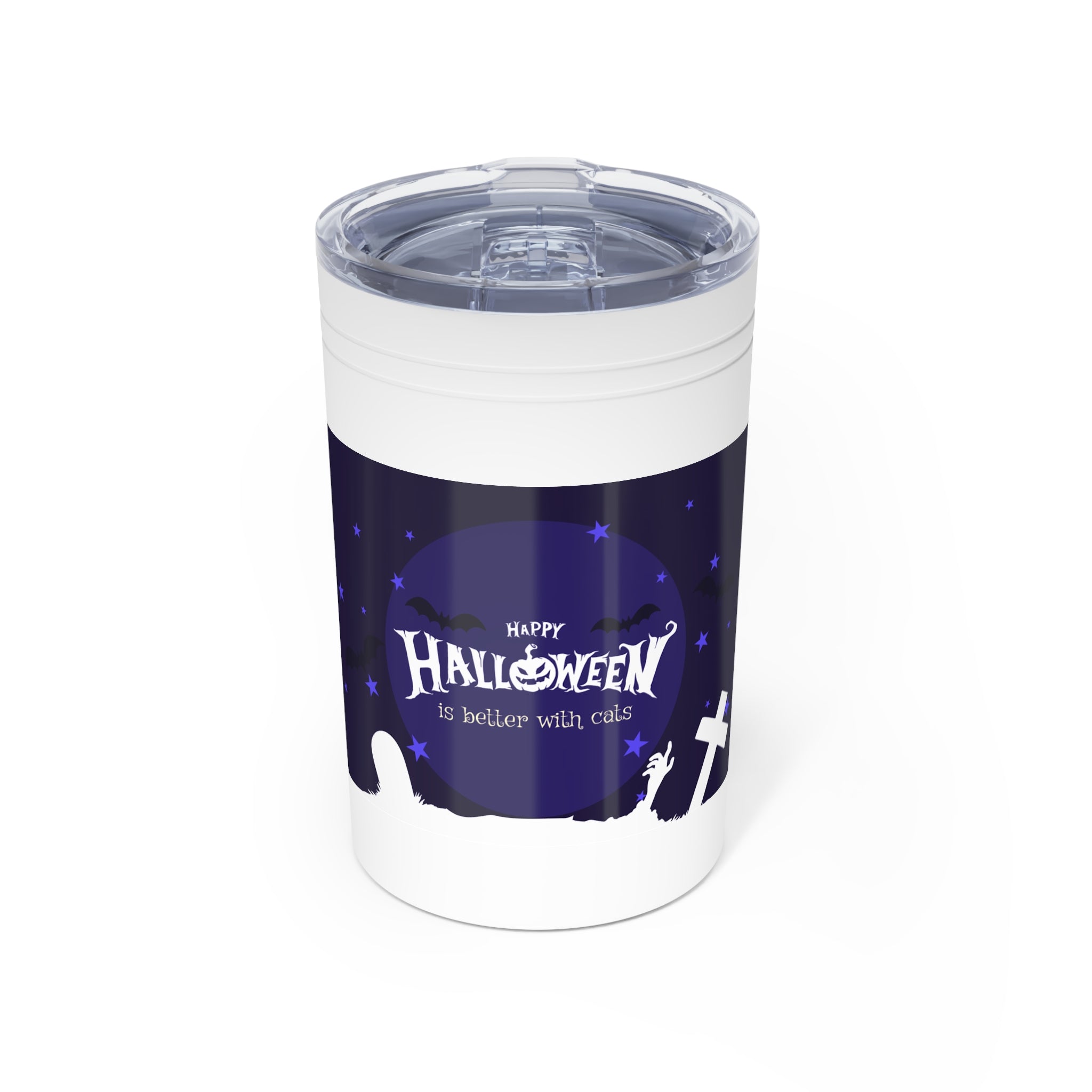 Happy Halloween with Witch's Cats | Vacuum Insulated Tumbler